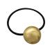 Golden Color Metal Ball Elastic Hair Tie for Women and Girls - Seamless Thick Black Ponytail Holder and Hair Band - Buy Online on GoSupps.com