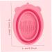 Makeup Brush Cleaning Mat Foldable Brush Cleaner Bowl Silicone Brush Cleaner Pad for Sponge Pink - Buy Online on GoSupps.com