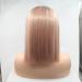 Buy Serenewewig 35.6 cm Short Bob Wig - Ombre-Rose Gold Synthetic Lace Front for Women | Pastel Pink Heating Adhesive | Perfect Bob Haircut - Buy Online on GoSupps.com
