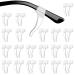 Vzuhsw 20 pairs of silicone glasses ear pads prevent the glasses from slipping soft comfortable ear bracket sleeves Transparent anti-slip ear grabs for sunglasses and reading glasses (white)