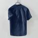 Ykohkofe Men's Navy Linen Button Down Shirt - Summer Short Sleeve Casual Slim Fit Chambray T-Shirt (Large) - Buy Online on GoSupps.com