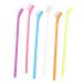 Housoutil 6pcs Dental Es Handle Manual Soft Toothpaste Dual The Cleaning Durable Large Long Household Chew