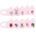 Riou 10 PCs Children Mundsprung Washable Reusable Cotton Breaking Dustproof Mouth and Nose Protection Natzage Narrow For Boys and Girls (Pink)