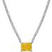 Buy Oralgos Colorful Zirconia Charm Necklace - Fashionable Tennis Choker for Women & Girls | Elegant Yellow Rhinestone Jewelry - Buy Online on GoSupps.com