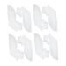 4 Pairs Separator Bunion Spacers Hallux Corrector Big Isolator Stretchers Corrector Bunion Spreaders Spacers White Foot 7x3.5cm White