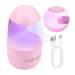 Saviland Mini UV lamp for nails Portable design Evenly dry nails Latest innovations Travel UV lamp for gel nails small for gel nail polish poly-bucher nail gel for beginners pink 2B pink