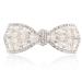 E EMZHOLE Elegant Hair Barrettes Rhinestone Pearl Bow Hairpin Jewelry Crystal Headdress Diamond Hairpin Hair Accessories Hair Clips (White)