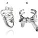 Muloo Punk Fingertip Ring Bow Ballet Slippers Opening Ring Simple Party Jewelry Nail Decoration Finger Tip Rings Women Gift Nail Ring B# - Buy Online on GoSupps.com