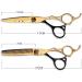 Hairdressing Scissors Hair Professional Thinning Shears Set Hair Cutting Scissors Barber Scissors 440C for Barber Stylist 6 inch (Gold and Black) - Buy Online on GoSupps.com