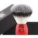 Premium Red Shaving Brush with Shiny Metal Base & 100% Synthetic Silver Tips - Perfect for Luxurious Shaving - Buy Online on GoSupps.com