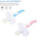 Ultechnovo Baby Toothbrush & Cleaning Brush Set - 2 Sets of Baby Pebble Detergent Cleaners - Pink - Buy Online on GoSupps.com