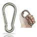 GRANDBUY Large Spring Snap Hook Carabiner, 304 Stainless Steel Snap Hook Heavy Duty Carabiner Clip, Stainless Steel Spring Snap Hook Carabiner Carabiner Outdoor 4 inch,2 Pack