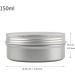 Buy 24-Pack 150ml Silver Empty Round Aluminum Cans with Screw Caps | Cream Candle & Cosmetic Storage - International Shipping Available - Buy Online on GoSupps.com