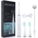 YXFOOR Electric Toothbrush for Adults and Kids with 2 Brush Heads and 1 Polishing Heads  Teeth Whitening Kit Tooth Whitener Calculus Tartar Remover Tools  5 Modes  USB Charging (005)