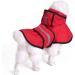 Ultra-Light Waterproof Dog Raincoat with Hood & Reflective Strip | 100% Breathable Jacket for Small & Medium Dogs - Size L Red - Buy Online on GoSupps.com