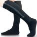 ZMERCH Kneehohe Sockzipper compression socks for women and men highly elastic nylon with a closed toe area pressure stocking for edema varicose veins (small medium/black) black S-M