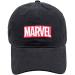 Concept One Marvel Logo Cotton Adjustable Dad Hat, Black, One Size