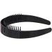 Buy Hetuioiyster Women's Girls 2.5cm Wide Black Plastic Headband with Teeth Comb - DIY Hair Accessories for International Shipping - Buy Online on GoSupps.com