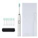 Magnetic levitation Electric Toothbrush with 6 Brush Heads for Adults One Charge for 90 Days (Color : White)