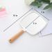 Portable Wooden Hand Mirror with Handle - Square White Travel Makeup Mirror - Buy Online on GoSupps.com