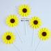 25PCS Cute Sunflower Cupcake Toppers Yellow Flower Fruit Picks for Baby Shower Wedding Party Supplies Kids Birthday Cake Decorations (Yellow) - Buy Online on GoSupps.com