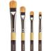 KINGART Original Gold Specialty 9247 Series Crescent Filbert Blender Artist Brush Set of 4 - Acrylic Handle, Taklon & White Bristle Blend - Buy Online on GoSupps.com