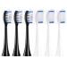 Fisteth replacement brush head suitable for areas toothbrushes replacement brushes suitable for Olybo Electric sound toothbrush brush heads plug -in brushes (3 black+3 white)
