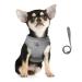 Femax dog harness and linen set for dogs soft mesh padded dishes for puppies and cats reflective adjustable breathable breathable breastware for walking running training m (breast 35-40 cm) gray