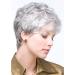 Silver Gray Short Wigs for Women - Natural Curly & Wavy Party Hair | 80-100g Full Fluffy Style - Buy Online on GoSupps.com