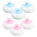 TOYANDONA Lot de 6 Houppettes en Peluche pour B b Applicateurs Doux pour Poudre Corporelle et Visage Mini Houppettes Rondes Bleu Ciel et Rose Adapt es aux Peaux Sensibles Soins Peau