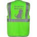 Safety vest for the dog owner with a funny motif: DIE mit dem Hund gehen - Color: Neon Green Size: M Neon Green M