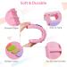 Buy Aolso Baby Biting Toys - 2-Piece Silicone Remote Control Teething Rings & Pacifier Clips (Pink/Purple) - Safe & Durable for Teething Relief - Buy Online on GoSupps.com