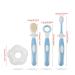Teuopio Baby Tooth Care Set - Newborn & Toddler Toothbrushes Soft Brushes & Tongue Scrapers in Blue - Buy Online on GoSupps.com