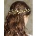Kercisbeauty Pearl Headpiece Bridal Hair Accessories Women Wedding Leaf Tiara Girls Headpiece Prom Jewelry Rose Gold