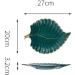 Fruit Dish Gold Plating Ceramic Plate Set Fashion Maple Leaf Design Jewelry Tray Tableware Accessories Dim Sum Fruit Plate Kitchen Dining Dish Green S - Buy Online on GoSupps.com