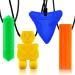 Colonet for children Sensory Silicon Block Beißring for children with ADHD teething autism biting needs nails chewing stop causse hose speech therapy for boys and girls (mix 2)