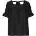 Women's Square Neck Ruffle Sleeve Blouse - Summer Casual Top | Medium | Black - Buy Online on GoSupps.com