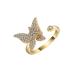 DNCG Ladies Ring Swivel Adjustable Decompression Ring - Gold