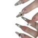 Temperament manicure finger tip streamer pure handmade ice through nude bow wearing a sweet atmosphere manicure(XS)
