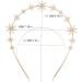 hgnxa Crown Headband Double Layer Hand-making Thin Hair Hoop Hairband Wedding Accessories Alloy for Women Girls Gold - Buy Online on GoSupps.com