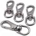AOWISH 4-Pack Stainless Steel Swivel Eye Snap Hook M5(1#) Scuba Diving Clips (3-1/2 x 1-1/4 Inch) Marine Boat Hardware Spring Buckle for Bird Feeders, Pet Chains, Dog Tie-Out Cable, Keychains and More
