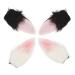 FRCOLOR 2 Pairs Simulated Bunny Ear Hair Clip Animal Hair Clips Bunny Ear Hair Barrettes Cosplay Bunny Ears Headpiece Bunny Hair Accessories Fur Hair Clip Metal Rabbit Ear Clip Miss