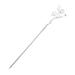 Metal hair stick vintage chinese hair stick rhinestone hairpin bun shape hair styling hair the accessories for women (silver)