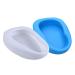 NEDLON Contoured Bedpan for Females and Men Firm Thick Stable PP Bed Pan Potty Urinals for Elderly and Bedridden Patients Home Use (Color : Blue+White)