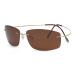 Eyekepper Rimless Titanium Frame Polarized Sunglasses Brown Lens Gold/Brown Lens-s1504 Gold Frame