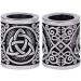 Yahpetes 2 Pcs Celtic Knots Triquetra Viking Beard Beads Set - Norse Rune Metal Rings - 0.59X0.47 Inches - Buy Online on GoSupps.com