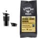 BODUM K11102-01 Travel Press Set Coffee Maker with Extra Lid Black & Grumpy Mule Organic Colombia Caf Equidad Ground Coffee with tastes of Hazelnut Caramel & a hint of Red Fruits 227 g Black + Ground Coffee