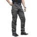 NAVEKULL Men's Outdoor Tactical Pants Rip Stop Lightweight Waterproof Military Combat Cargo Work Hiking Pants Dark Grey 32W x 32L