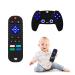 2-Pack Silicone Baby Teething Toys Silicone Teethers for Babies Remote Control & Game Controller Silicone Teething Toy for Babies 6-12 Months(Black)