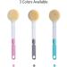 Long Handle Shower Brush with Soft Bristles and Soap Dispenser - Blue | Exfoliating Body Scrubber for Men and Women - Buy Online on GoSupps.com